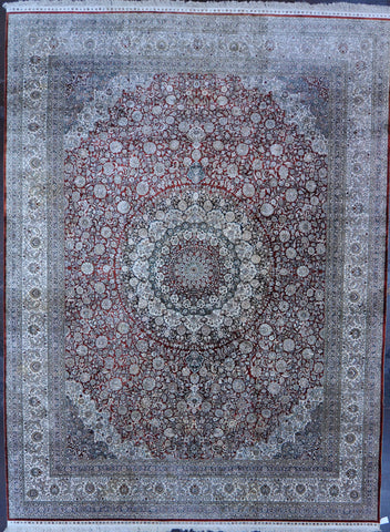 Rug Id: 1026-c Silk persian Qum Des 10x14