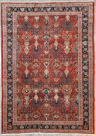 6.4x9.0 antique Persian sarouk #46269