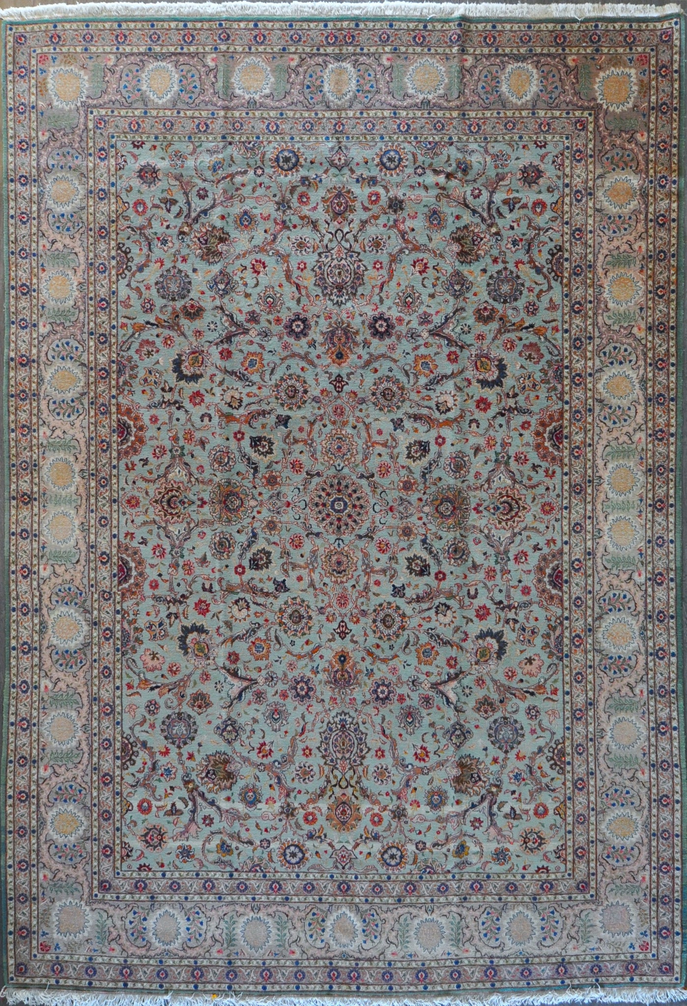 9.10x14.2 antique persian Kashan #46483