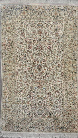4.3x7.2 persian semi ant kashan silk #21138