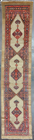 #73720 Antique Persian Malayer 3.3x14.9