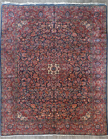 9x11.2 persian antique kashan #14065