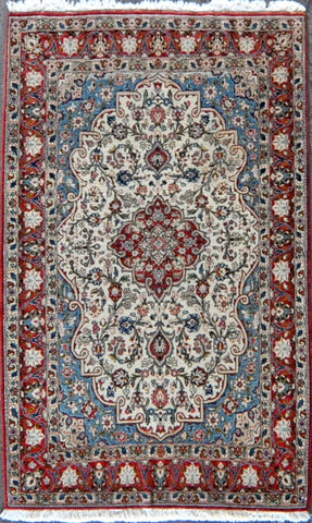 4.6x6.7 antique Persian qum #55058