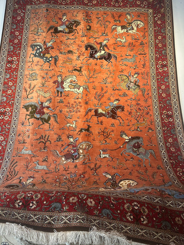 Rug no  34567 Silk Qum 6.7x9.8