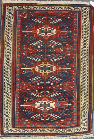 Rug Id 11443 Antique Kazak 4.2x5.9