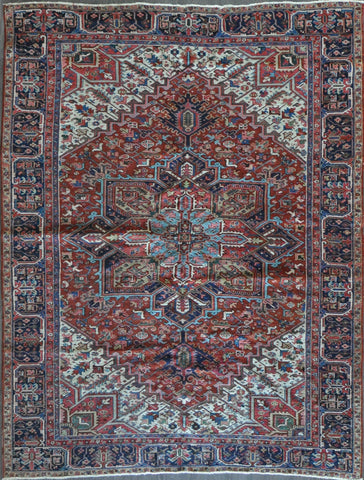 8.8x11.3 Antique persian heriz #11148