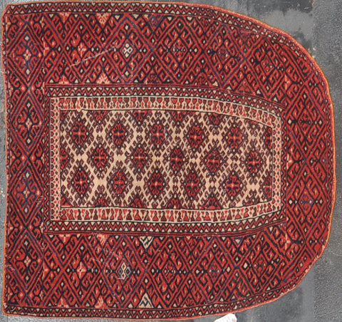3.2x3.3 Antique antique turkman Horse blanket wool #60468