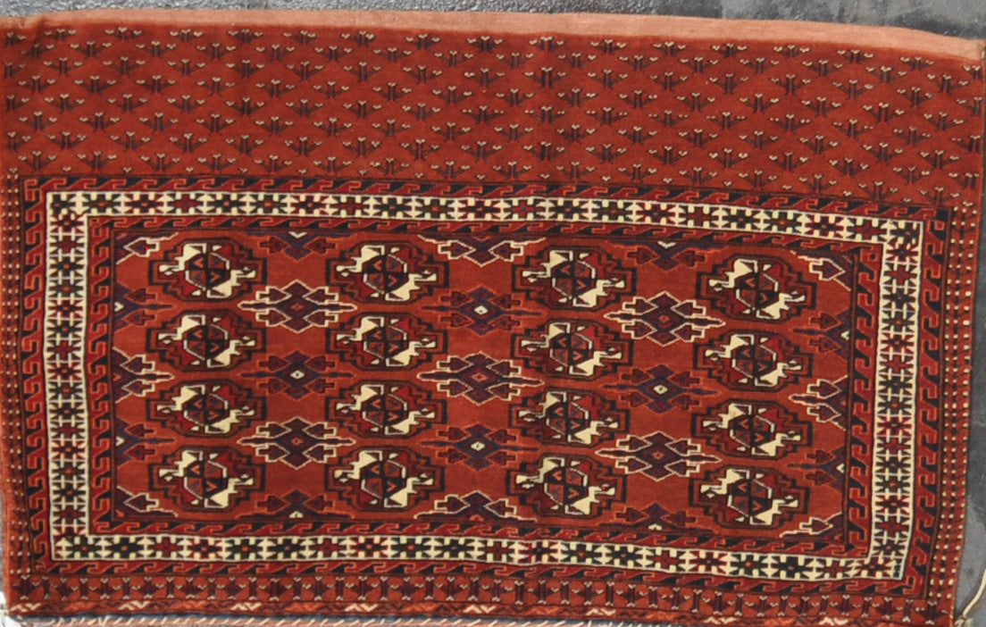 2.5x3.11 antique Persian turkman wool #14584
