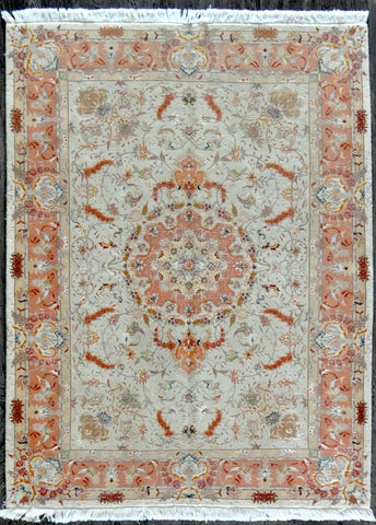 4.10x6.7 Persian tabriz 50 Raj #70661 Sold