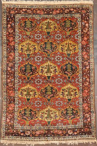 #21247 Antique Persian Bakhtiari 4.8x6.10