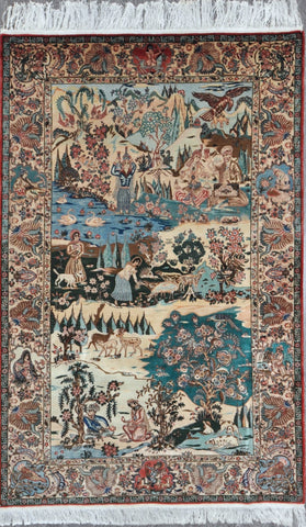 5.7x9.0  Persian antique tabriz #19489