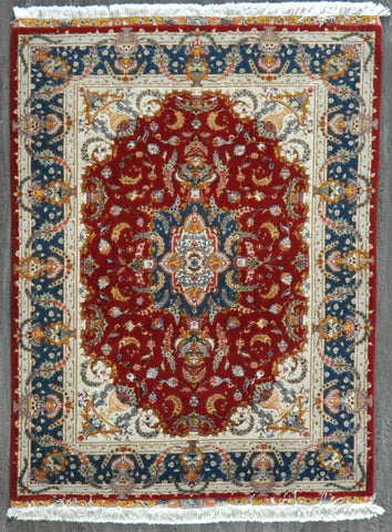 5.3x7.0 persian tabriz 60 Raj #24326