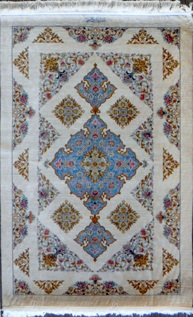 3.5x5.1 persian qum silk #64062 Sold
