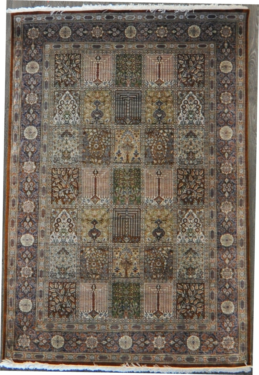 4.4x6.5 persian qum panel silk #96654