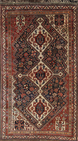 Rug Id: 4208 Antique Gashgaie 4.8x8.4