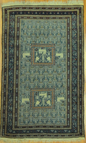 4.0x6.0 Persian antique shirvan #51846