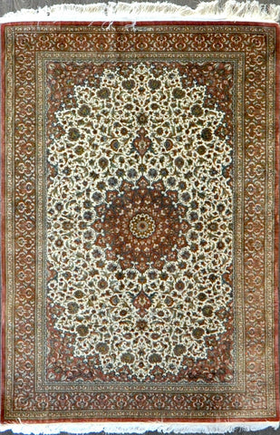 4.4x6.3 persian qum silk #15519