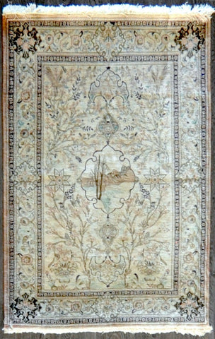 3.4x5.0 persian qum silk #80281