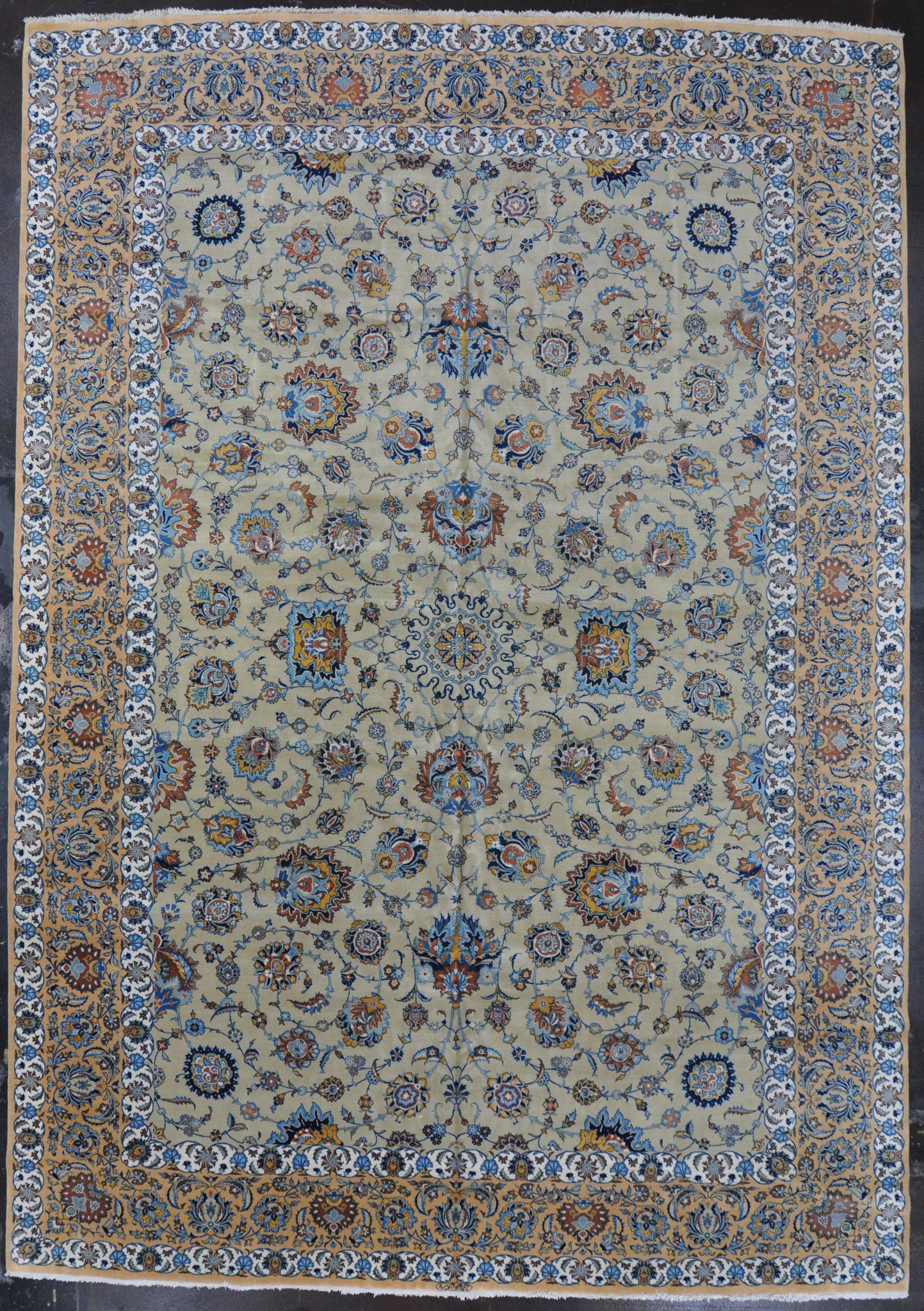 11.7x16.8 antique  persian kashan #58577