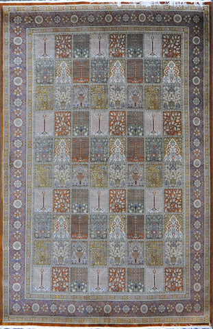 6.6x9.9 persian qum silk panel #52584