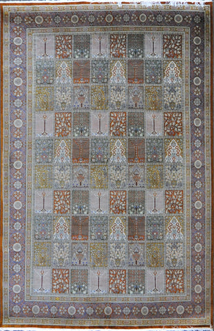 6.6x9.9 persian qum silk panel #52584