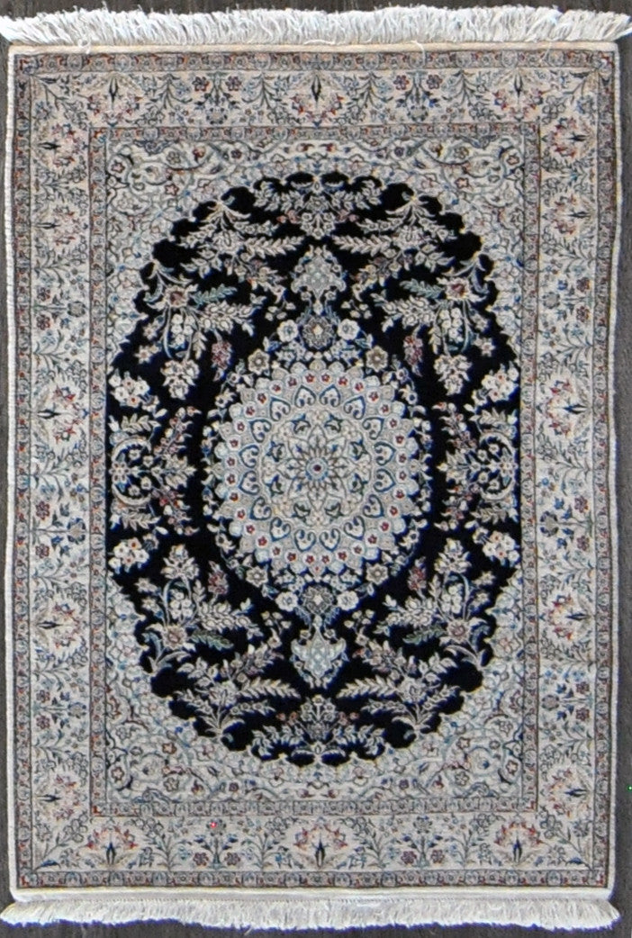 3.5x4.11 persian nain wool silk #47222