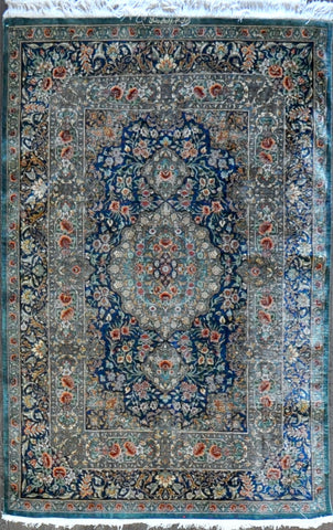 4.3x6.7 persian qum silk #95156 Sold
