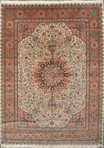 8.5x11.5 Persian tabriz wool silk #19538