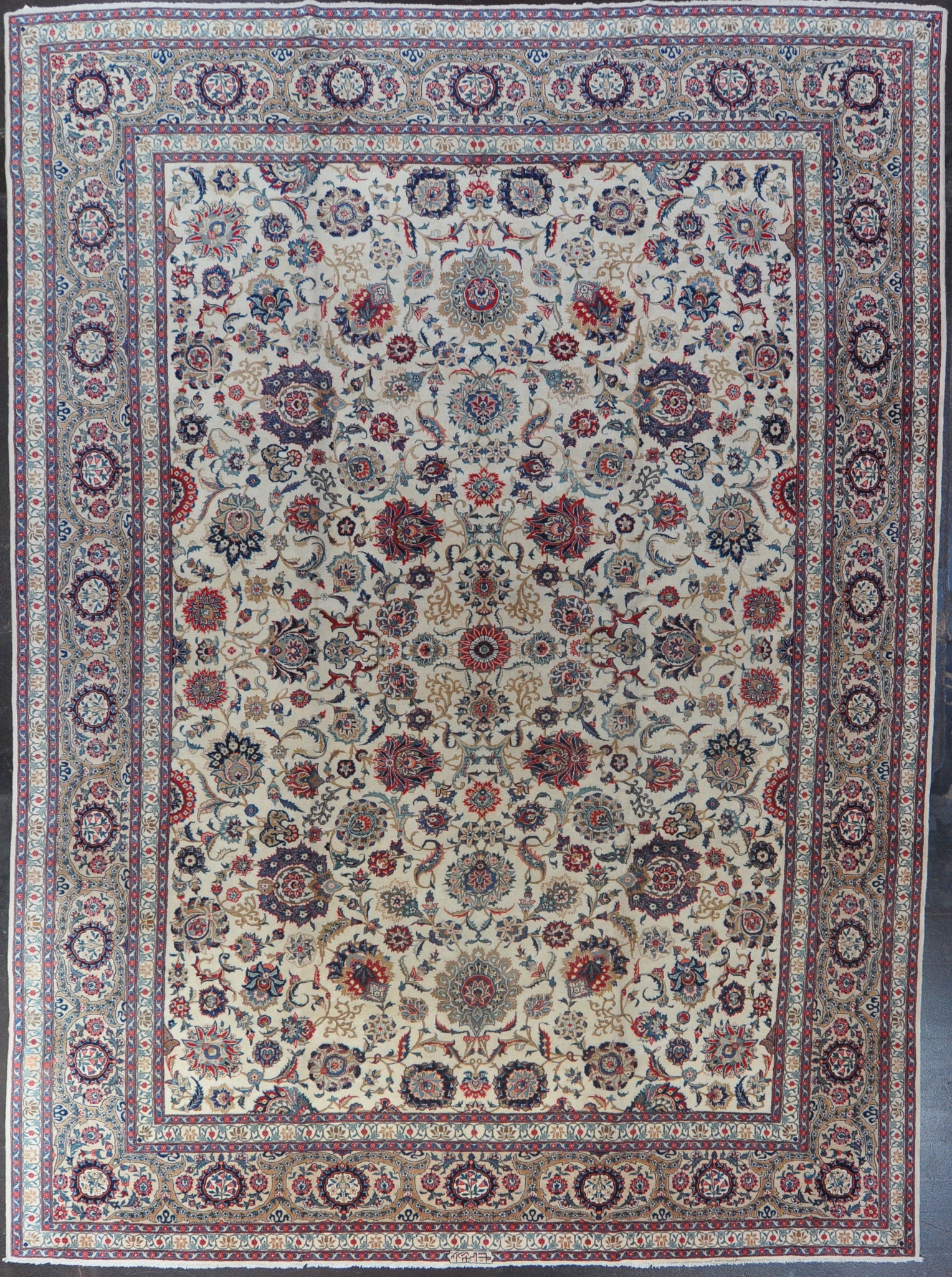 10.3x14.3 persian kashan wool #99218