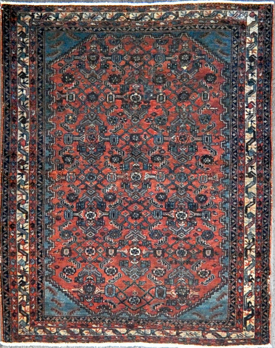 4.7x6.6 persian antique hamedan #50846