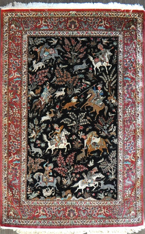 4.3x6.6 persian qum silk #41344