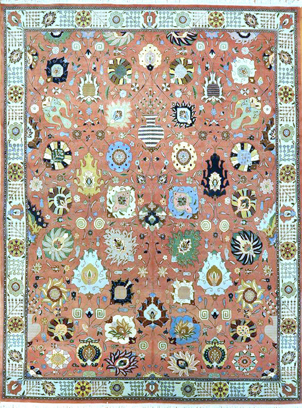 9.10x12.9 antique persian tabriz #34562 Sold