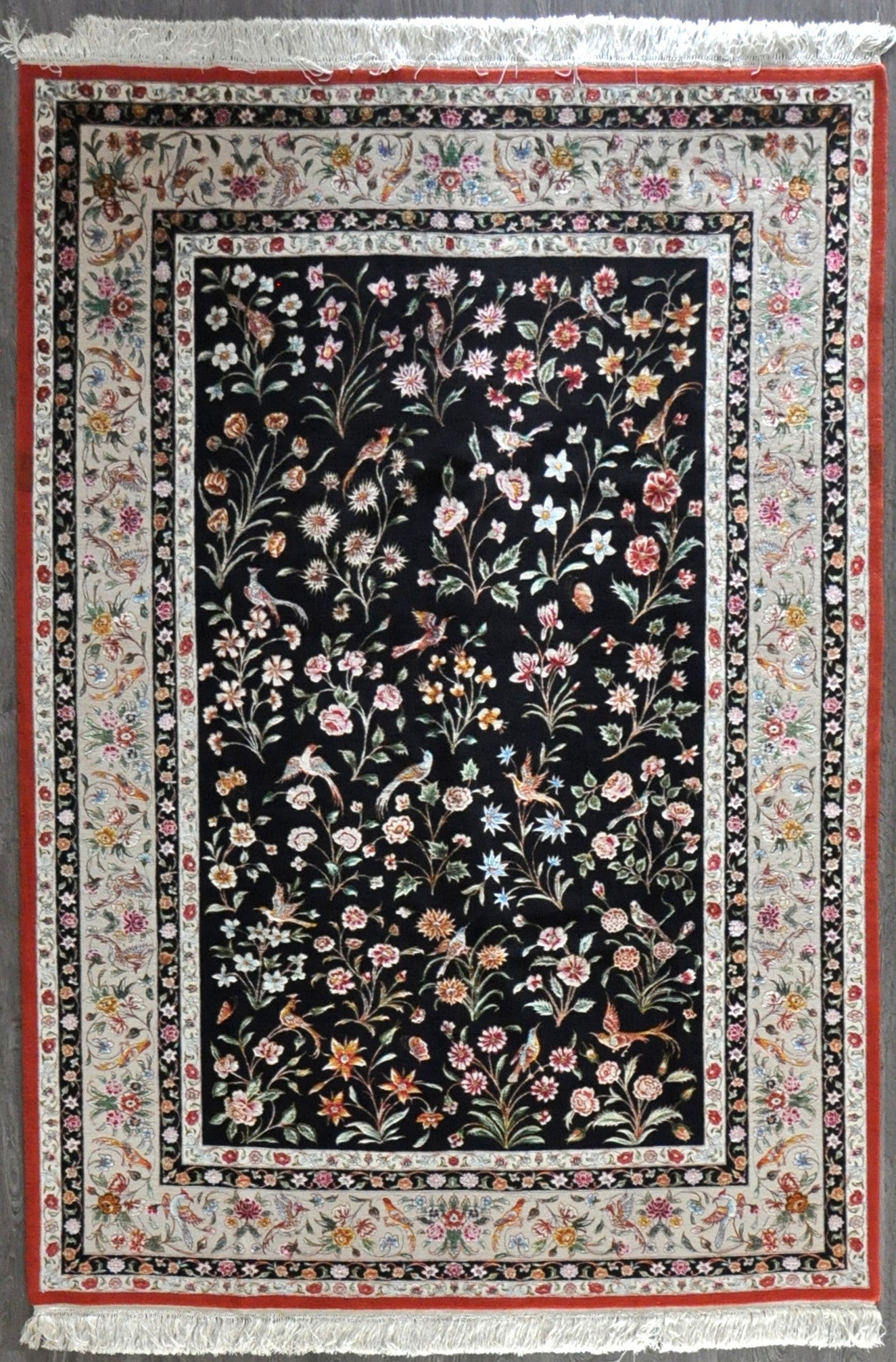 6.6x9.7 persian qum Wool&Silk #20547