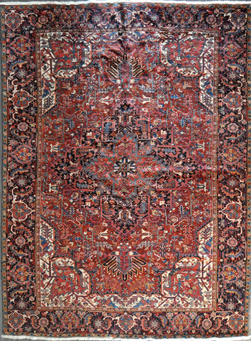 10.2x13.8 antique persian heriz #68125