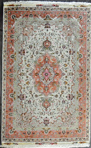 6.9x10.0 persian tabriz60 Raj wool silk #70211