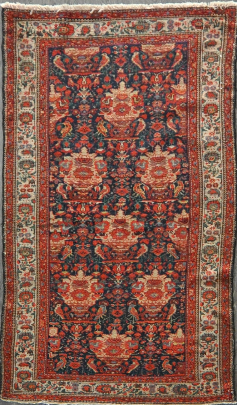 6.9x3.8 Persian antique malayer #69593