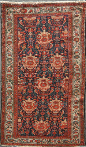 6.9x3.8 Persian antique malayer #69593