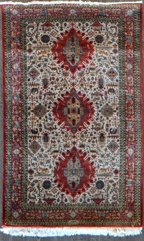 3.3x5.4 persian qum silk #93253 Sold