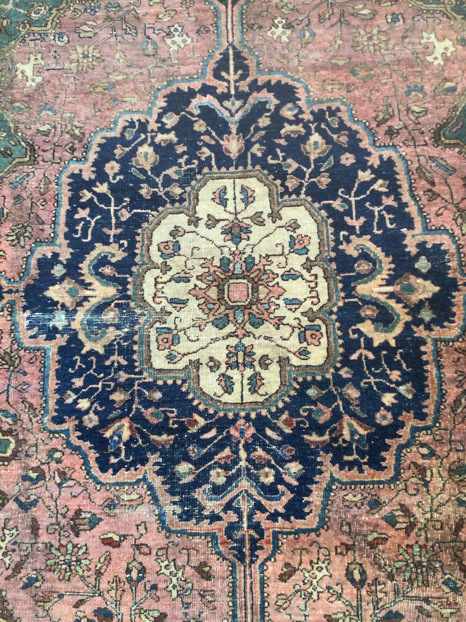 4.5x6.10 antique persian farahan Circa: 1880's #35564