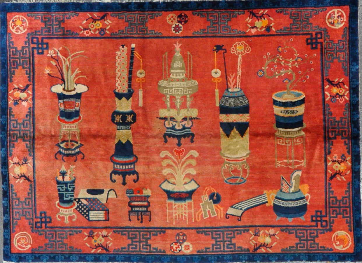 Rug Id: HE-09 Antique Chinese 5.8x7.10