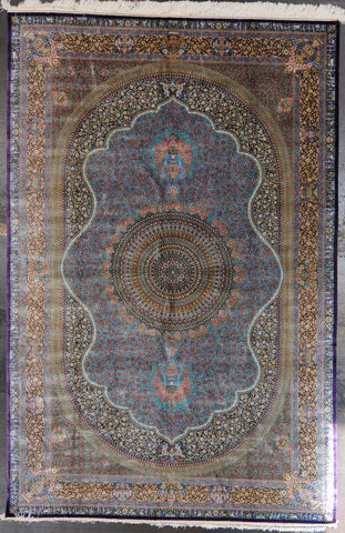 Rug ID: 85114 All Silk Qum 6.5x9.9 Signed