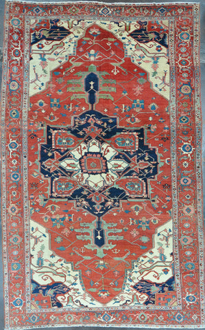 Rug# 19583 Antique Persian Serapi 10x16 Sold