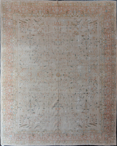 10.10x13.6 antique Oushak #32934