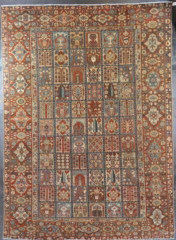 8.10x12.6 persian antique bakhtiar #71503