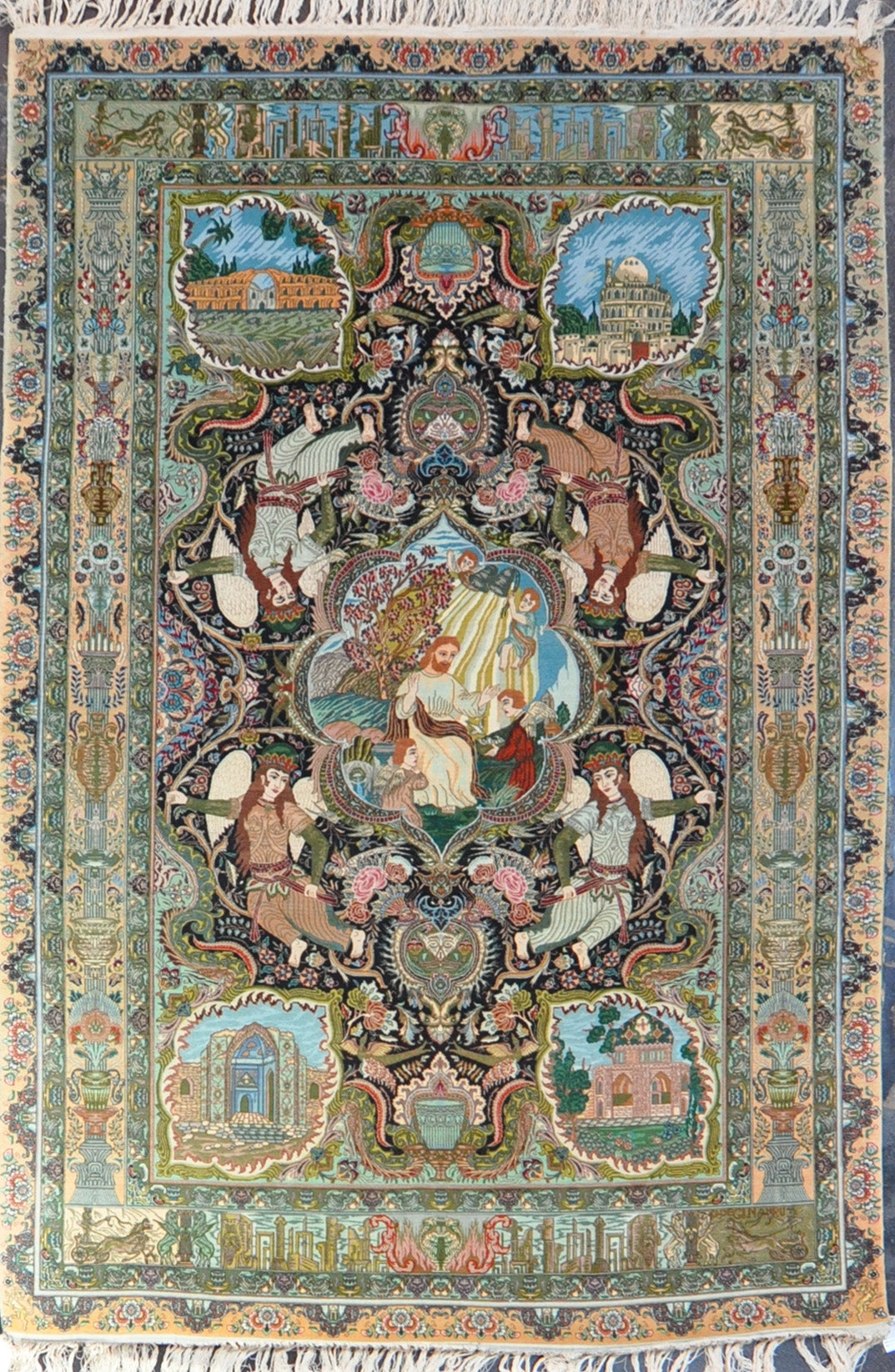 rug Id:4179 Antique Tabriz 6.7x9.9