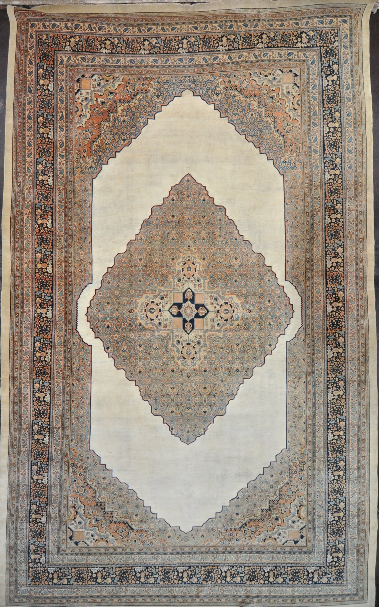 Rug Id: 1044-C Antique Tabriz Hadjijallili 12x18 Circa:1880's