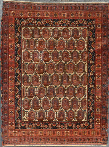 3.6x4.7 pesian antique Afshar wool #66596