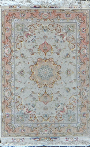 3.3x5.2 persian tabriz wool silk #20669