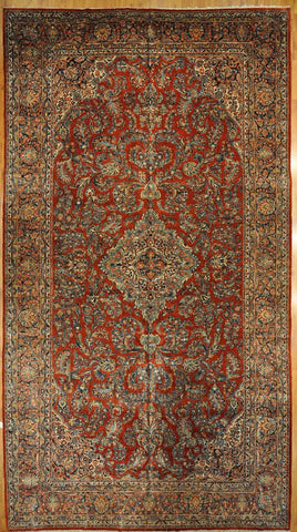 10.3x18.6 antique persian sarouk Id #91762