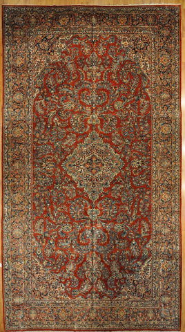 10.3x18.6 antique persian sarouk Id #91762
